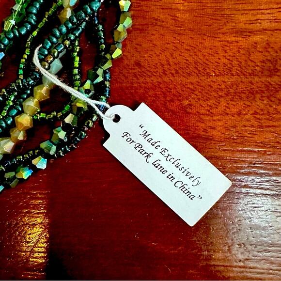 Park Lane NWT Ivy Emerald Green Beaded Necklace Magnetic Ball CZ Crystal clasp - Picture 9 of 11
